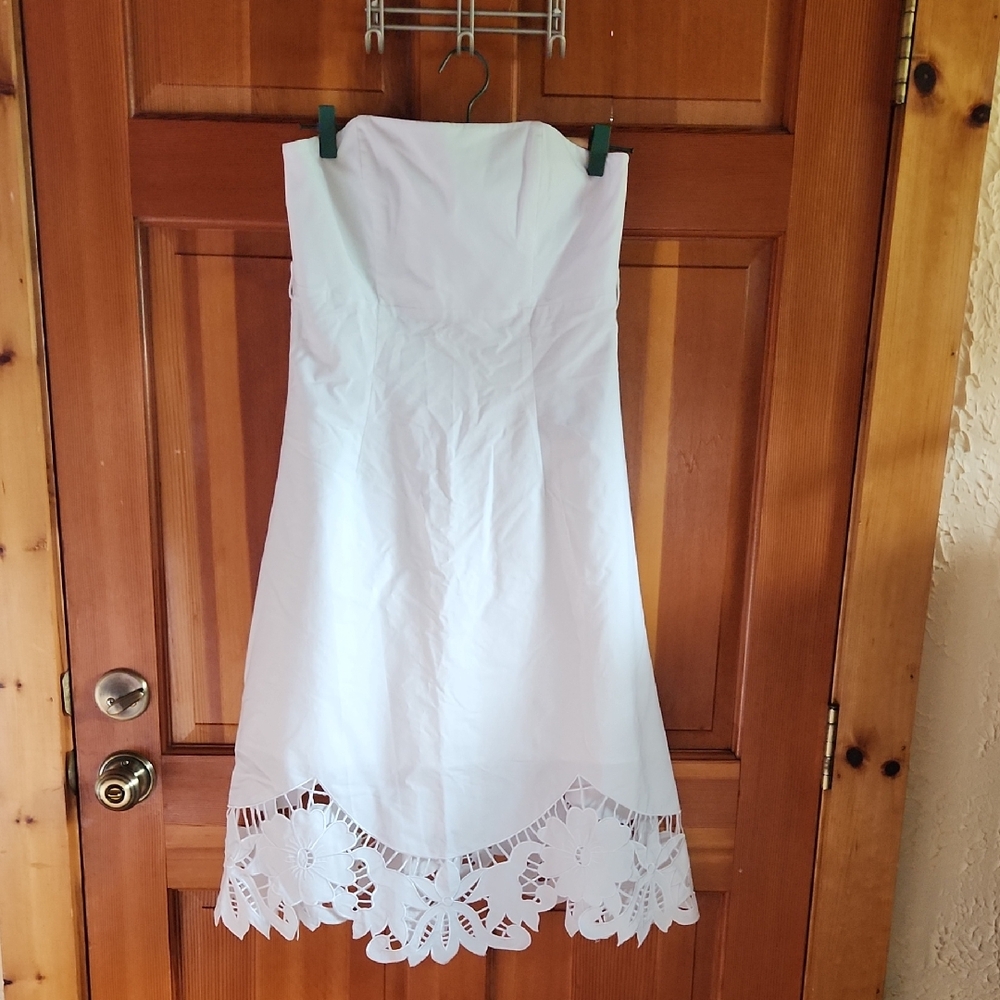 Betsey Johnson White Strapless Dress